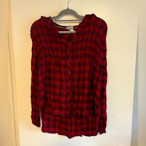 Knox Rose Red Plaid Button-Up